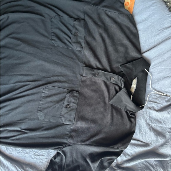 idletime shirt Men’s Large Black Collared Button Up Polo Pockets NWOT - Picture 8 of 12